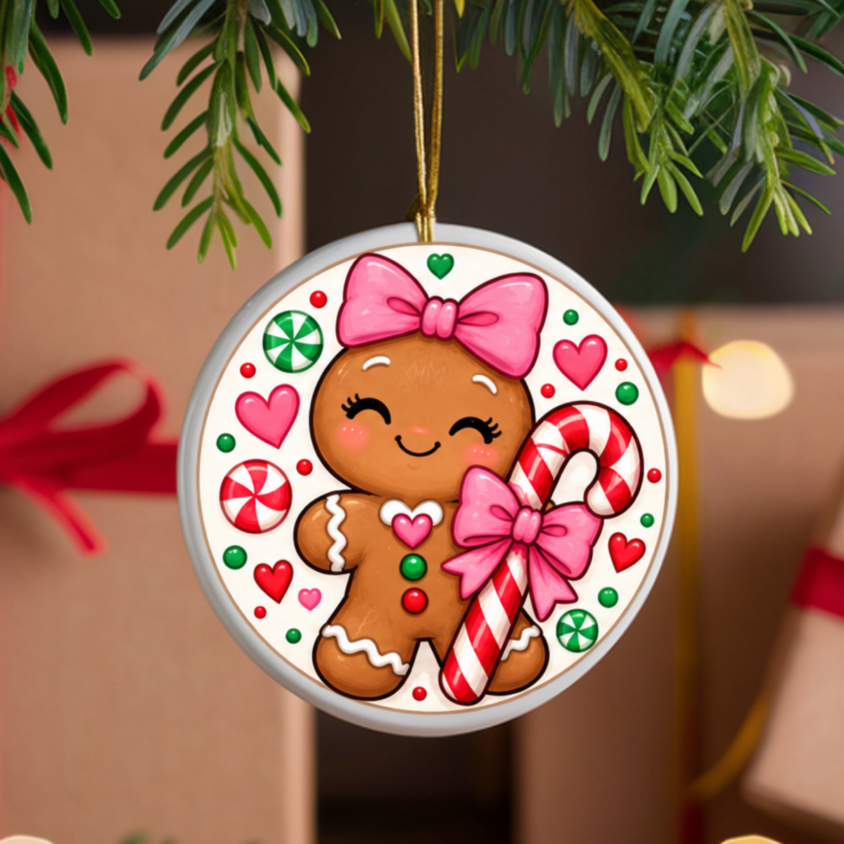 Gingerbread UVDTF Ornament Decal