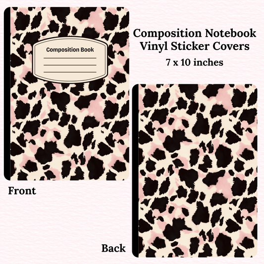 Cow Print Composition Notebook Vinyl Cover