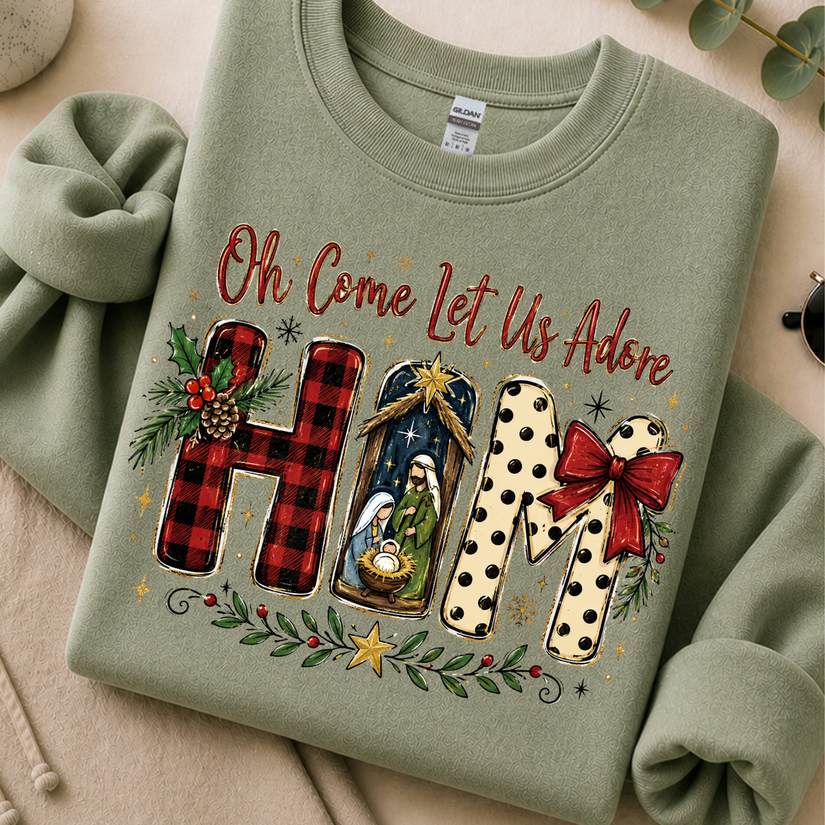 Let Us Adore Him DTF Print