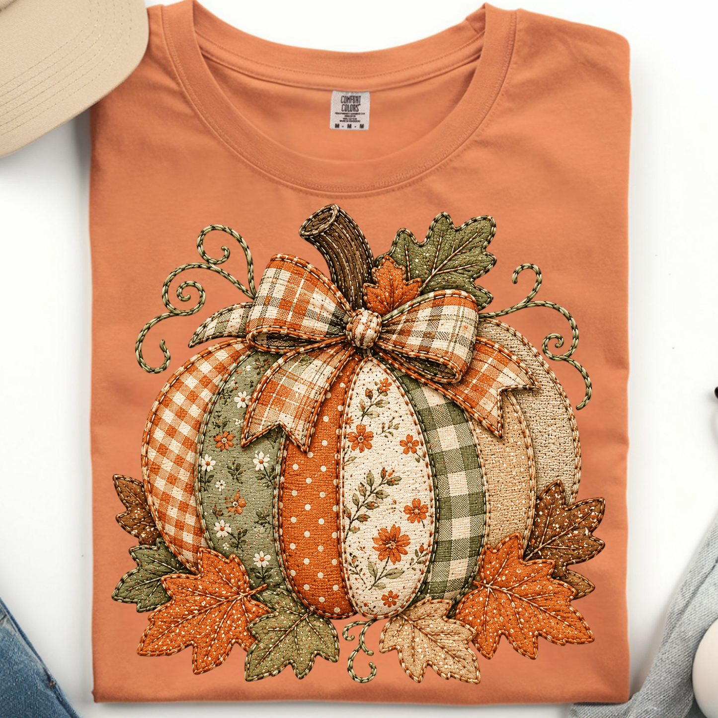Pumpkin Patchwork DTF Print