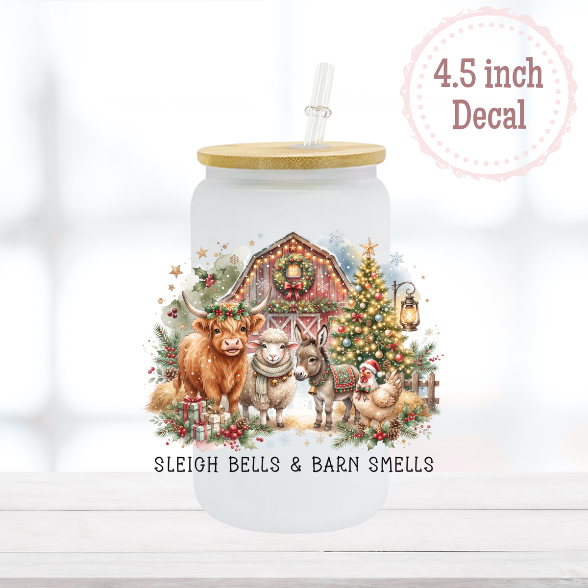 Sleigh Bells Barn Smells UVDTF Decal