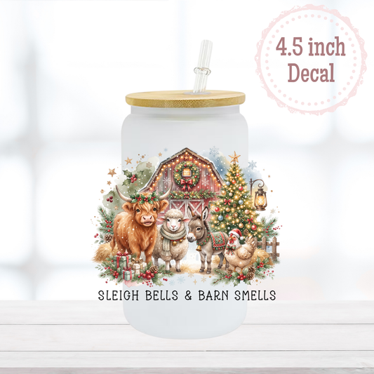 Sleigh Bells Barn Smells UVDTF Decal