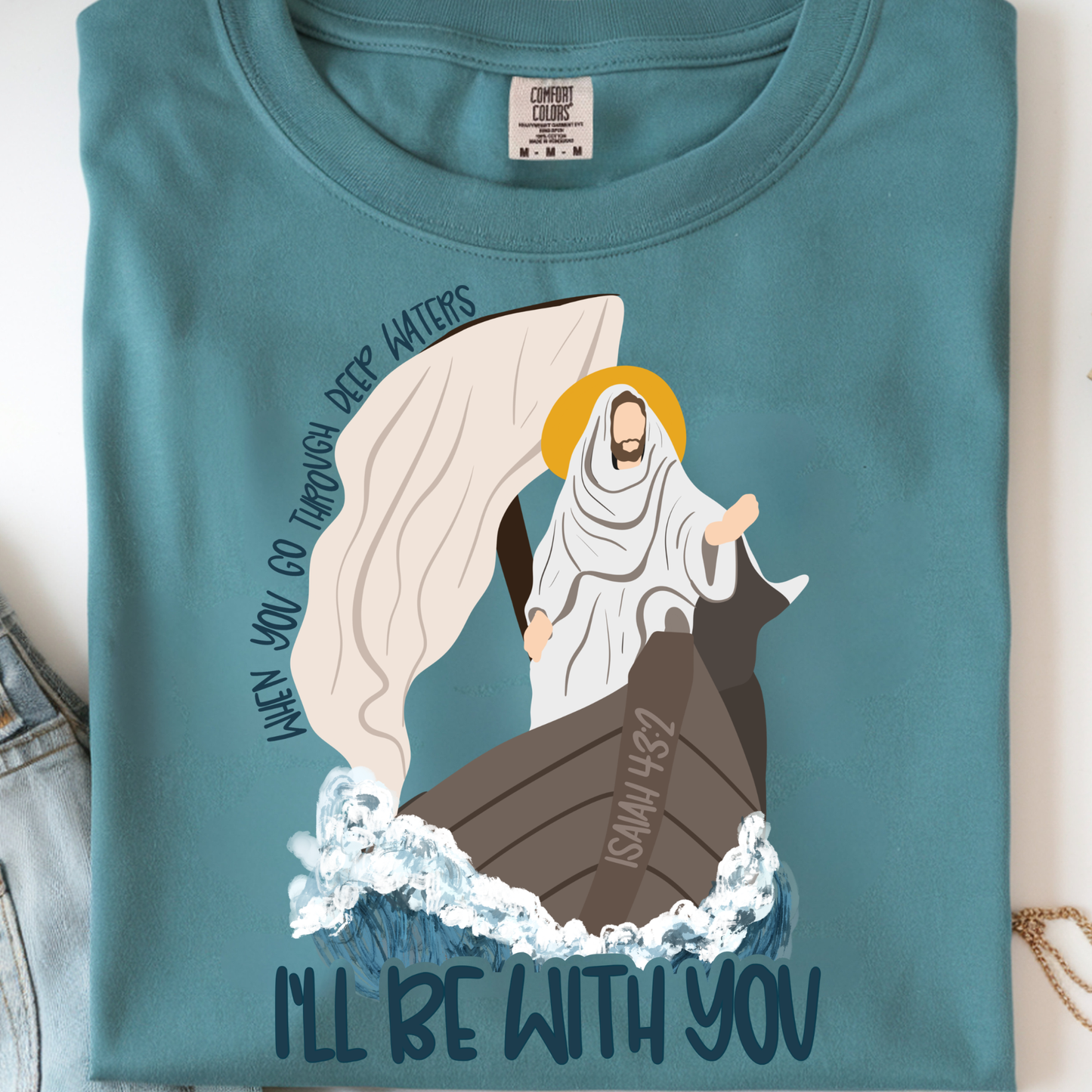 Deep Waters Jesus DTF Print