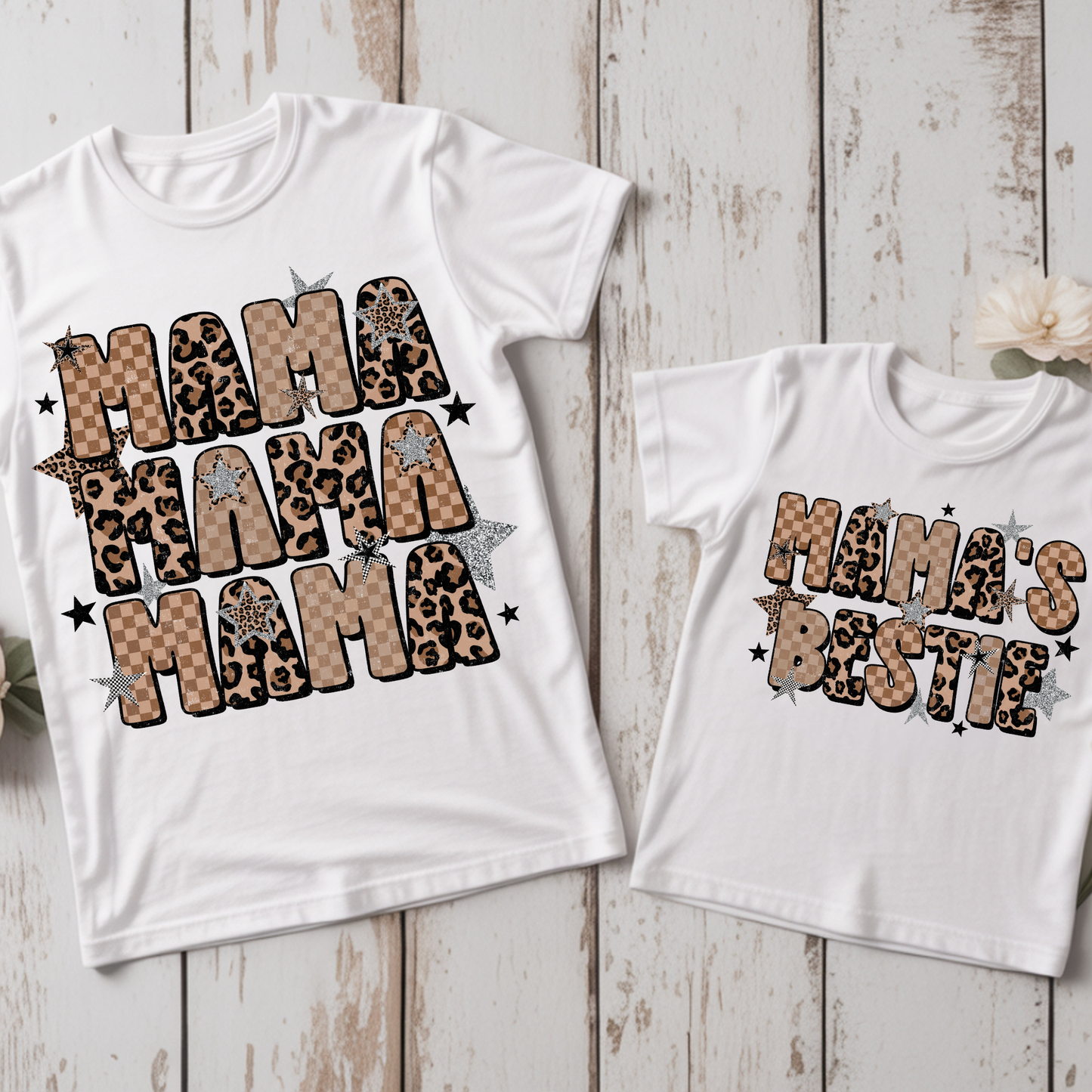 Mama & Mama's Bestie DTF Print Adult & Kids