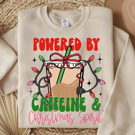 Caffeine & Christmas Spirit DTF Print