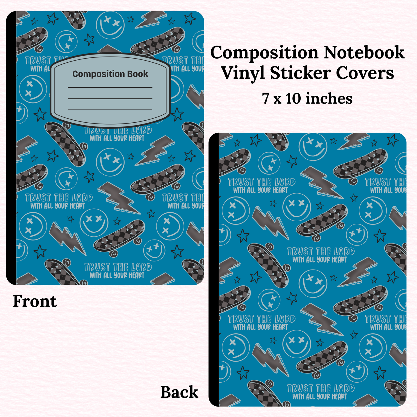 Skateboard Composition Notebook Vinyl Cover