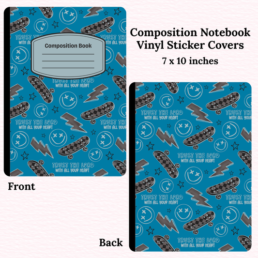 Skateboard Composition Notebook Vinyl Cover