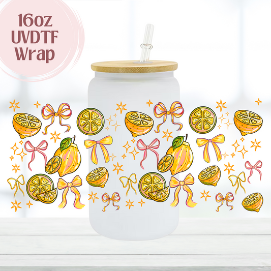 Coquette Lemons 16oz UVDTF Cup Wrap
