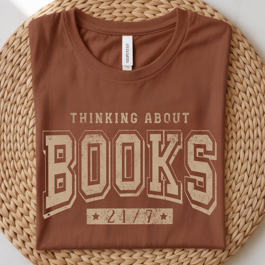 Thinking About Books DTF Print