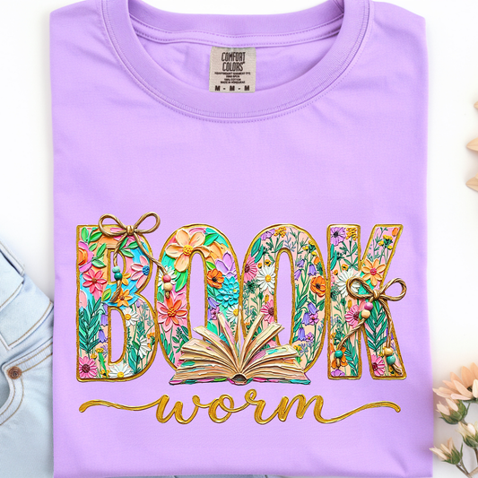 Book Worm DTF Print