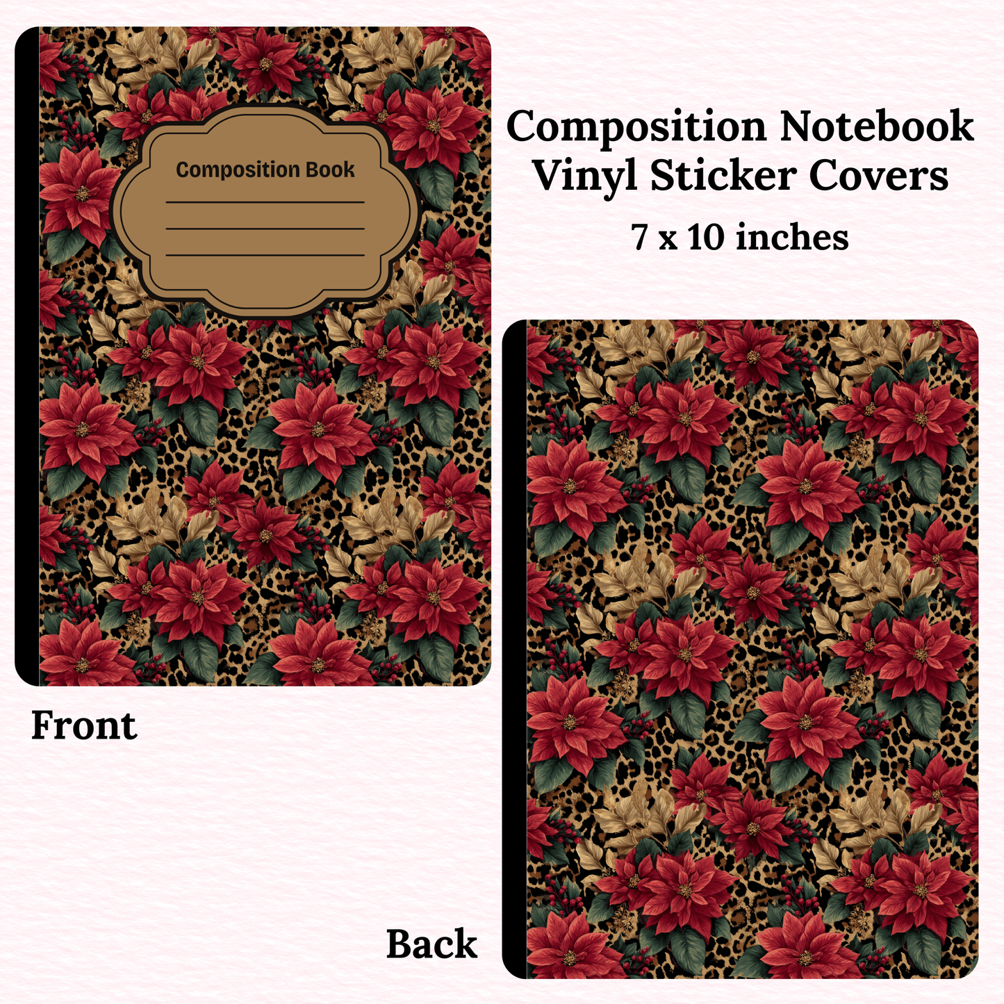 Poinsettias Composition Notebook Vinyl Cover