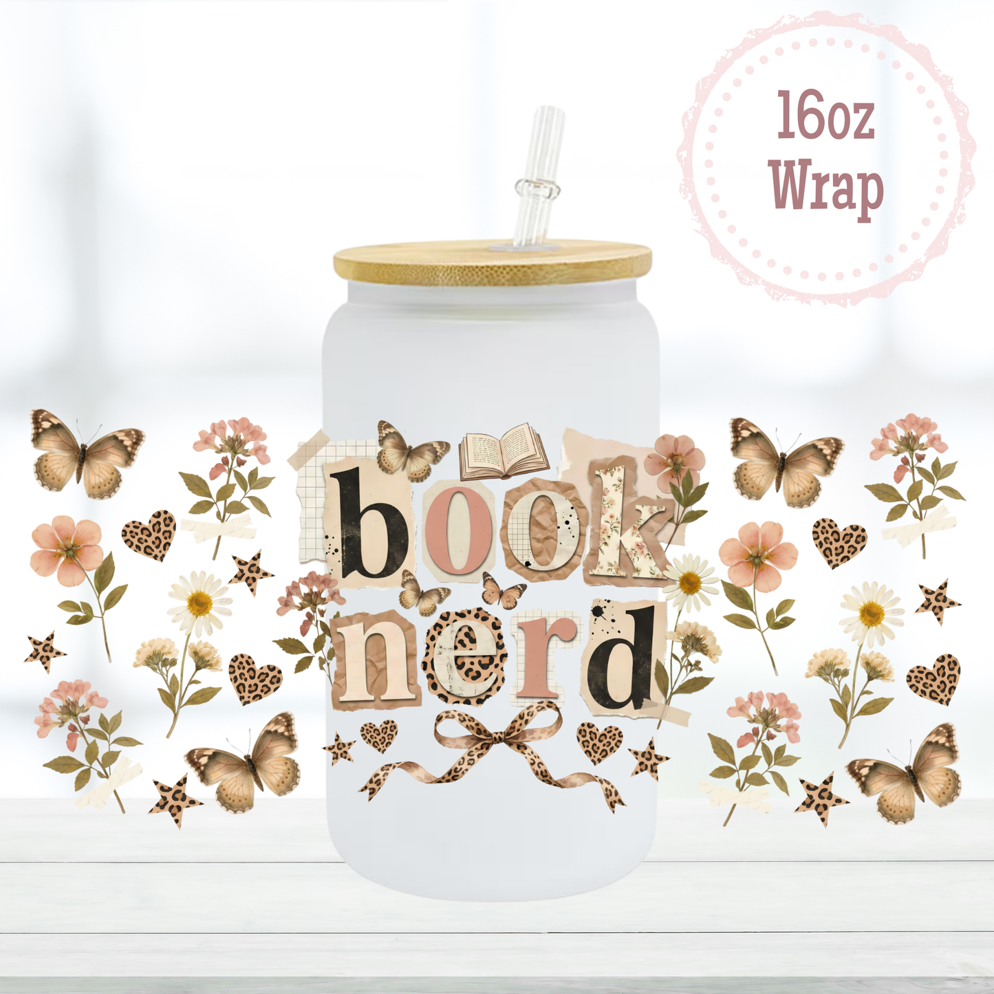 Book Nerd 16oz UVDTF Cup Wrap