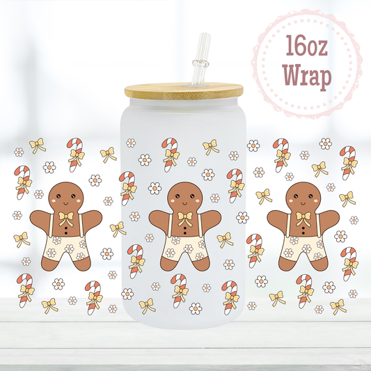 Gingerbread 16oz UVDTF Cup Wrap