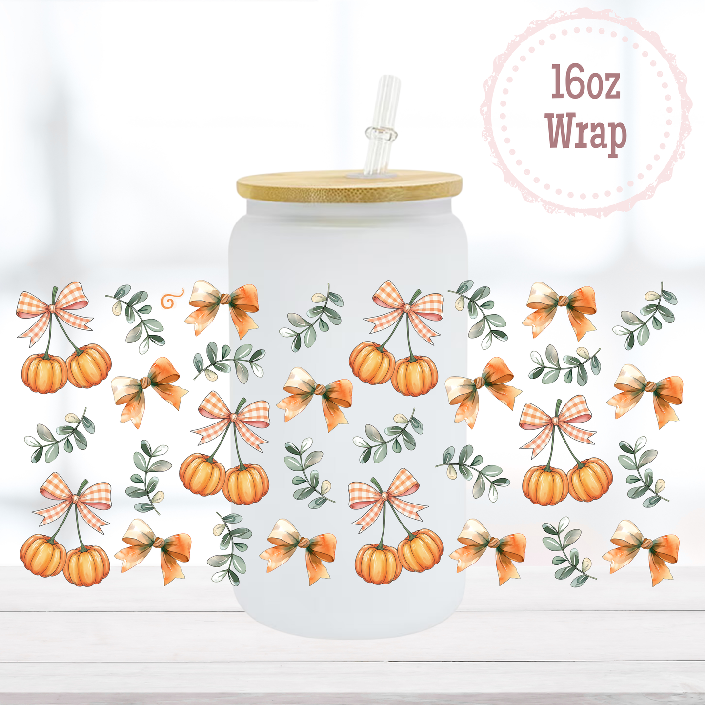 Cherry Pumpkins 16oz UVDTF Cup Wrap