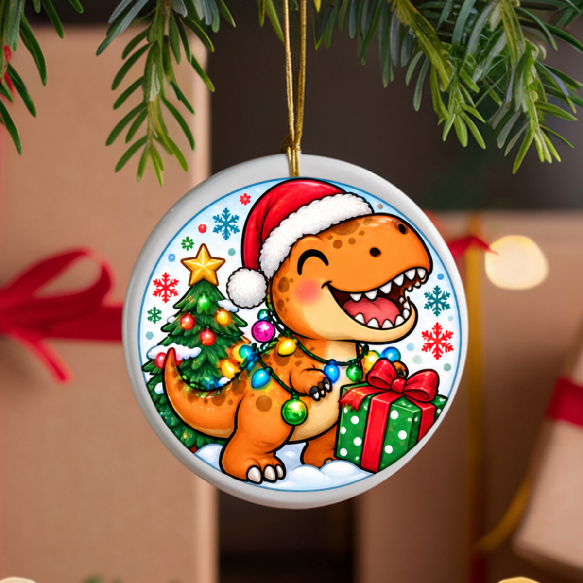 T Rex UVDTF Ornament Decal