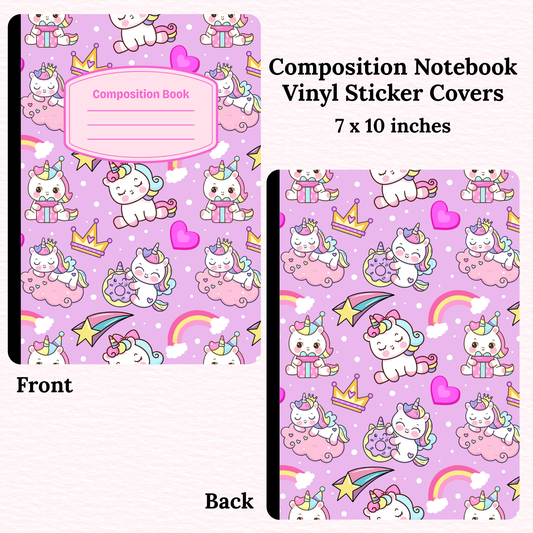 Unicorns Composition Notebook Vinyl Cover