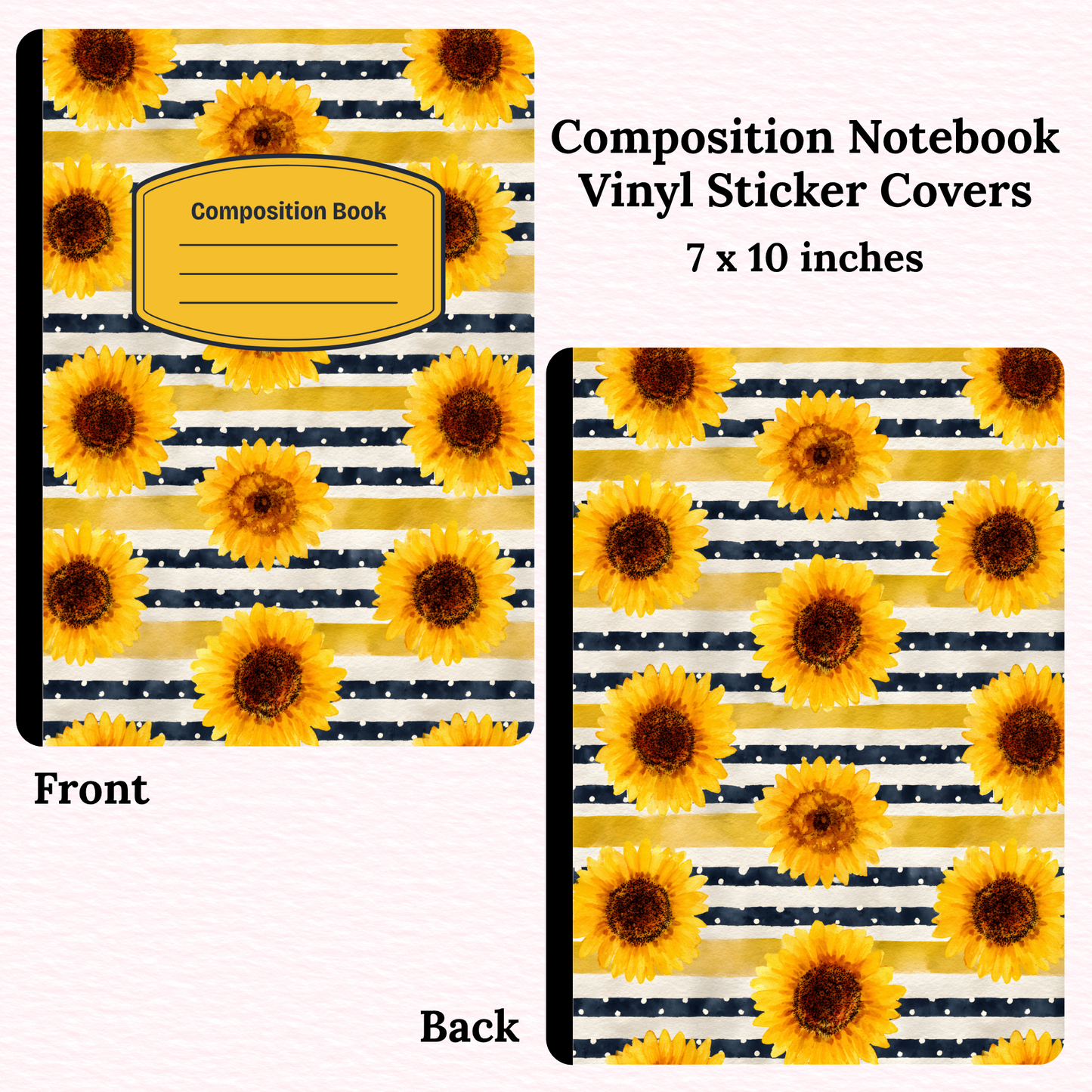 Sunflowers Composition Notebook Vinyl Cover