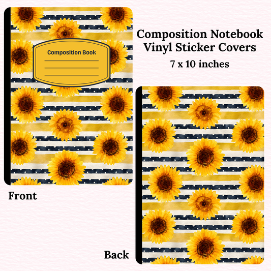 Sunflowers Composition Notebook Vinyl Cover