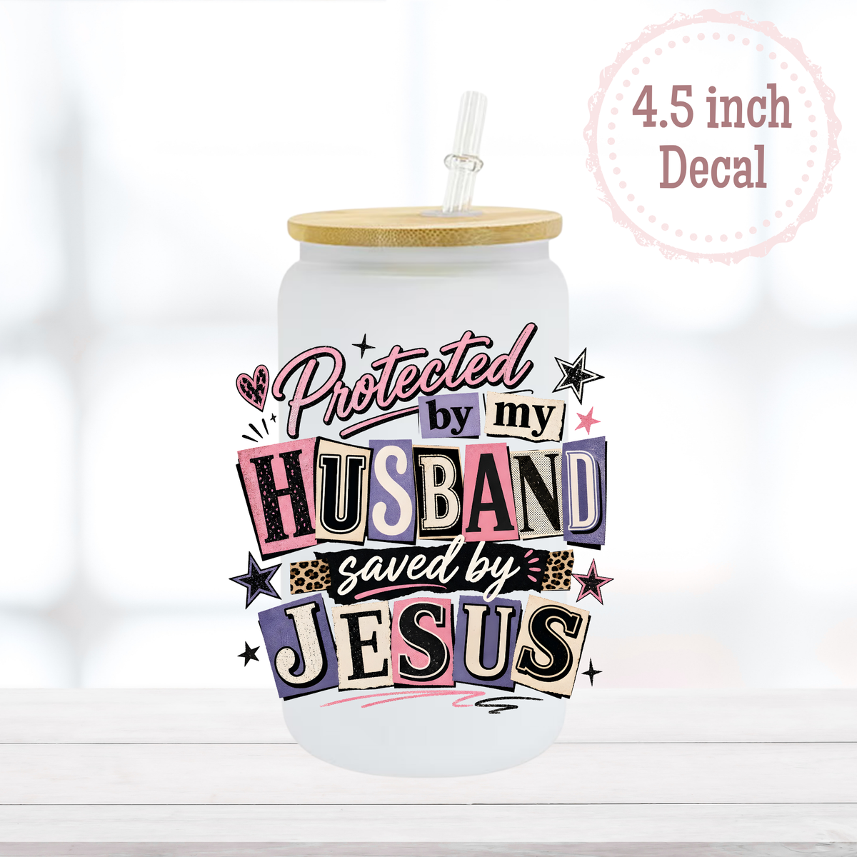 Jesus & My Husband UVDTF Decal