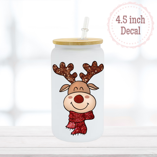 Glitter Reindeer UVDTF Decal