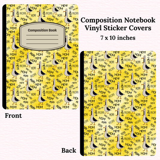 Mom Mom Composition Notebook Vinyl Cover