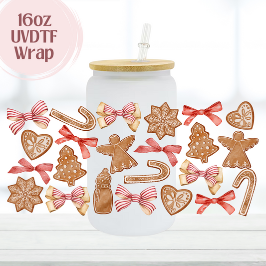 Gingerbread Cookies 16oz UVDTF Cup Wrap