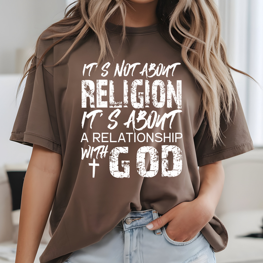 It's Not About Religion DTF Print