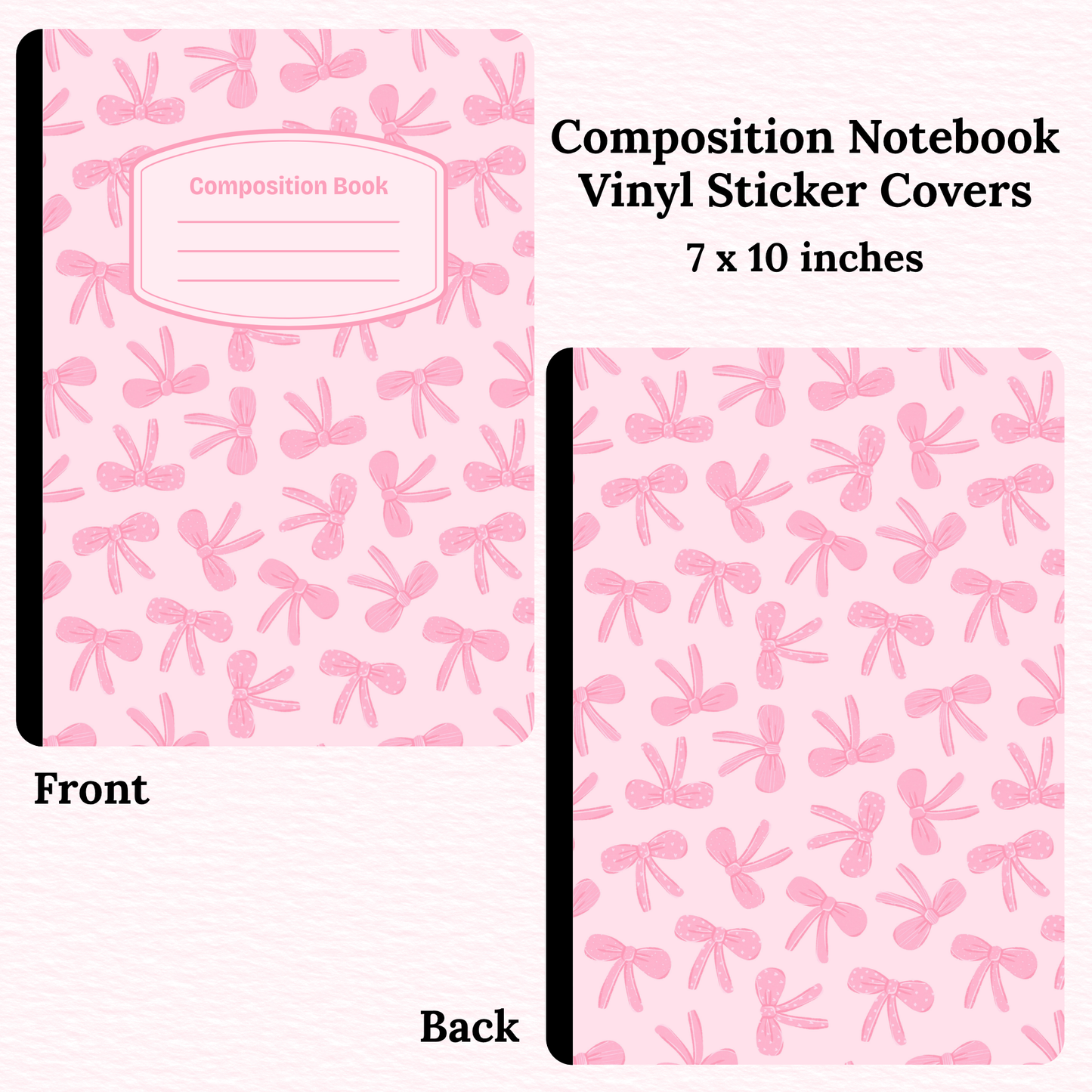 Bows Composition Notebook Vinyl Cover