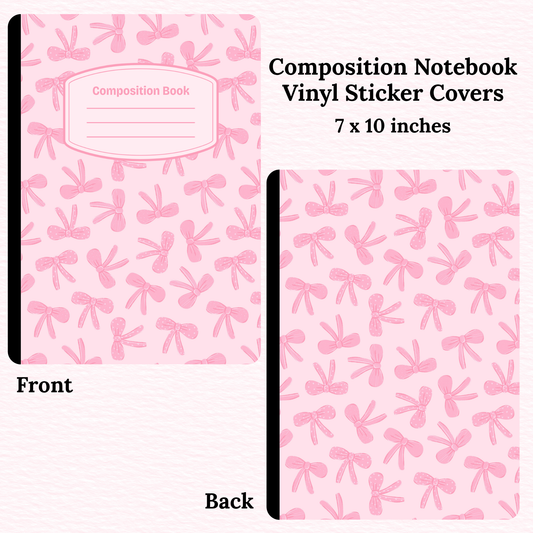 Bows Composition Notebook Vinyl Cover