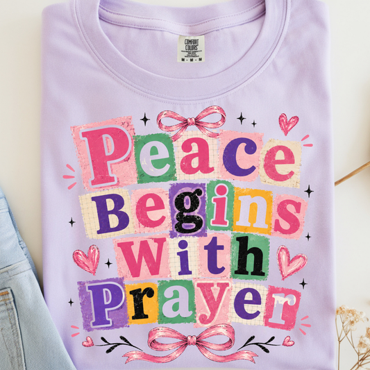 Peach Prayer DTF Print