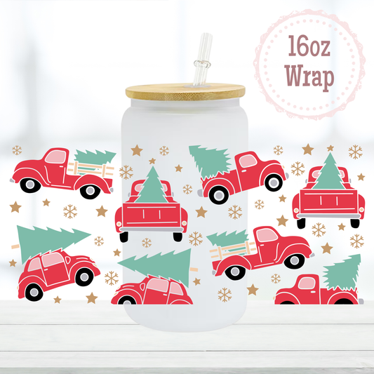 Christmas Truck 16oz UVDTF Cup Wraps