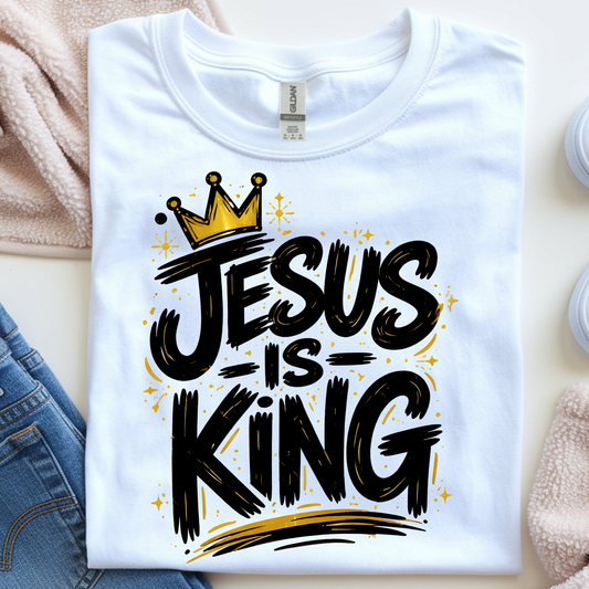 Jesus is King DTF Print Adult & Kids