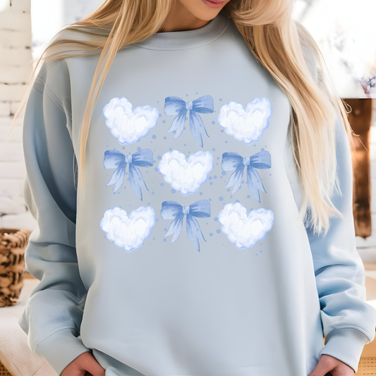 Cloud Hearts DTF Print