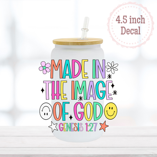 Made in His Image UVDTF Decal