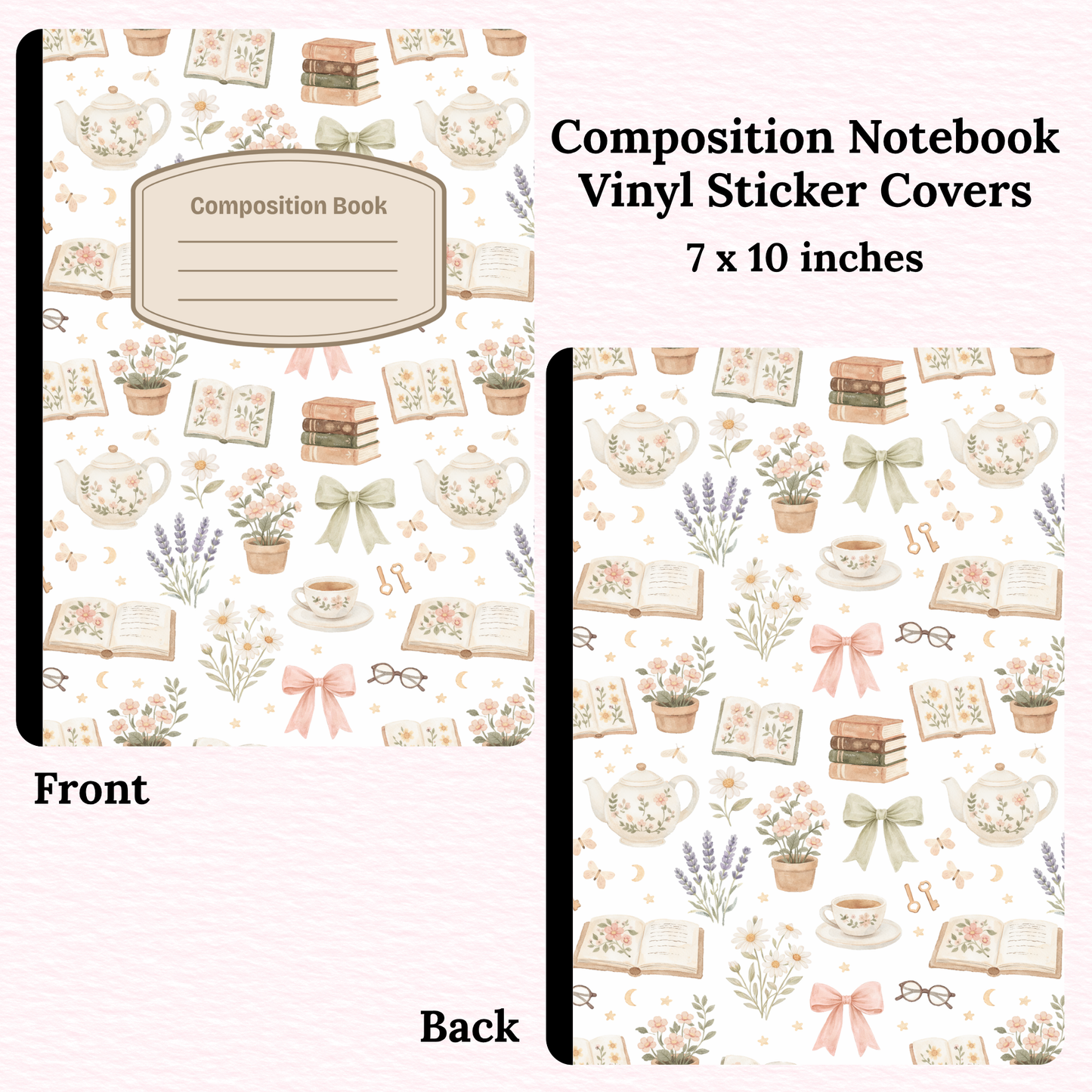 Books Composition Notebook Vinyl Cover