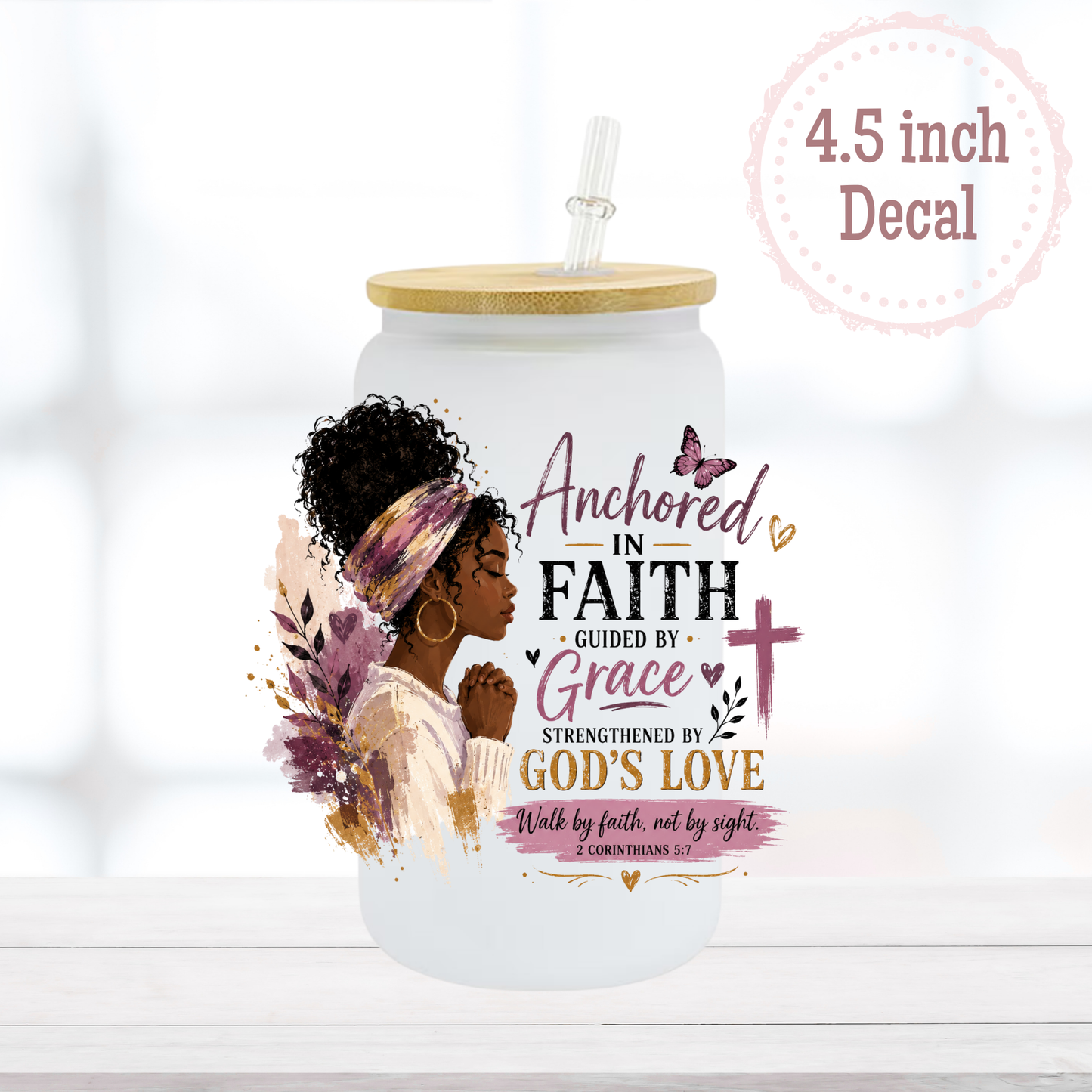Anchored in Faith UVDTF Decal