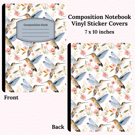 Hummingbirds Composition Notebook Vinyl Cover