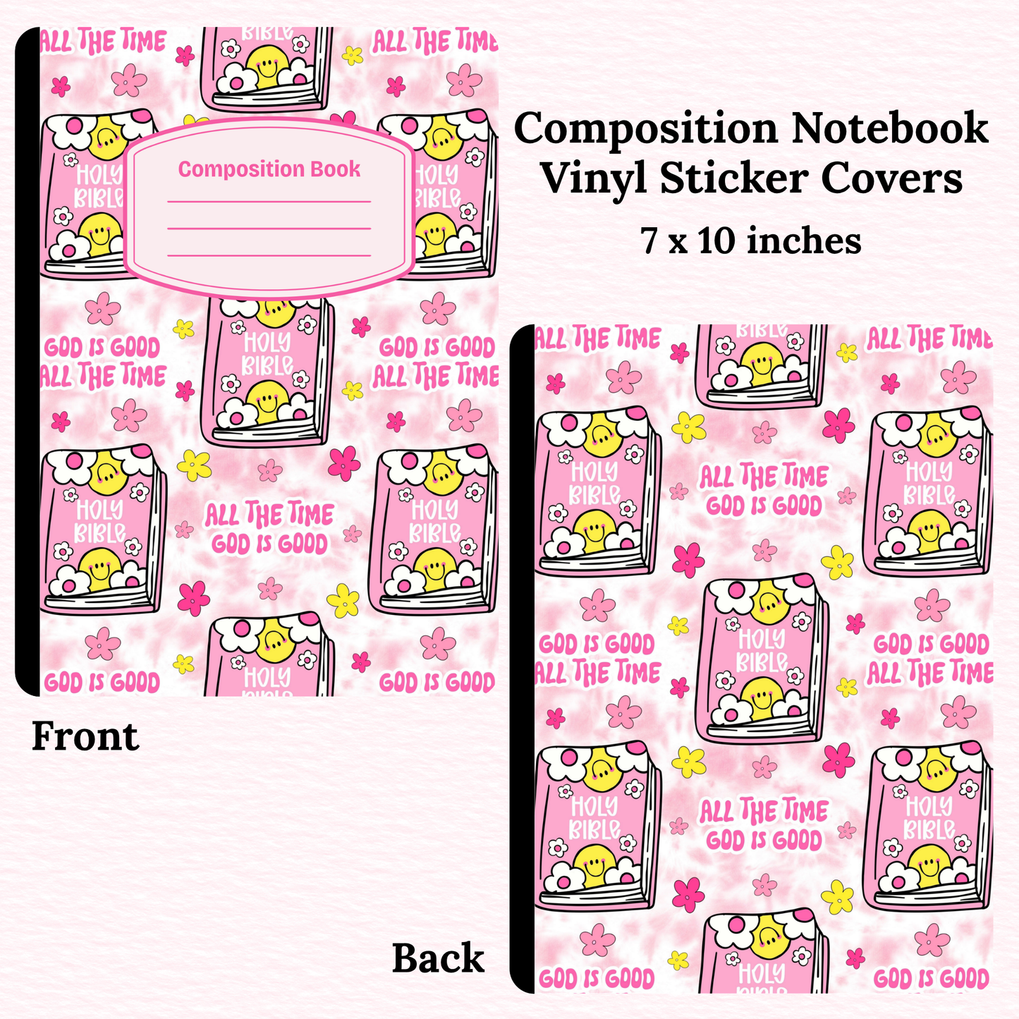 God is Good Composition Notebook Vinyl Cover