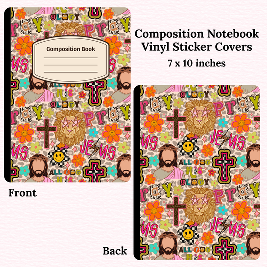 All for His Glory Composition Notebook Vinyl Cover
