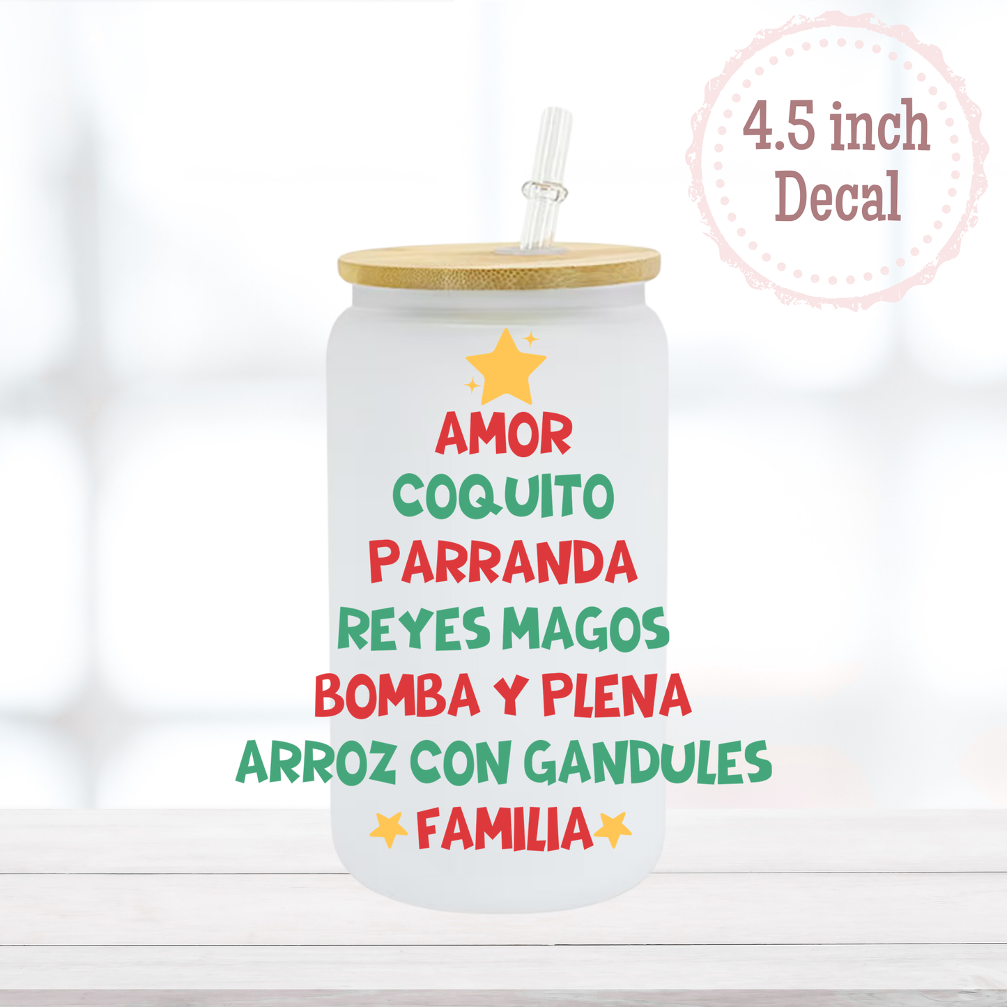 Puerto Rican Christmas UVDTF Decal