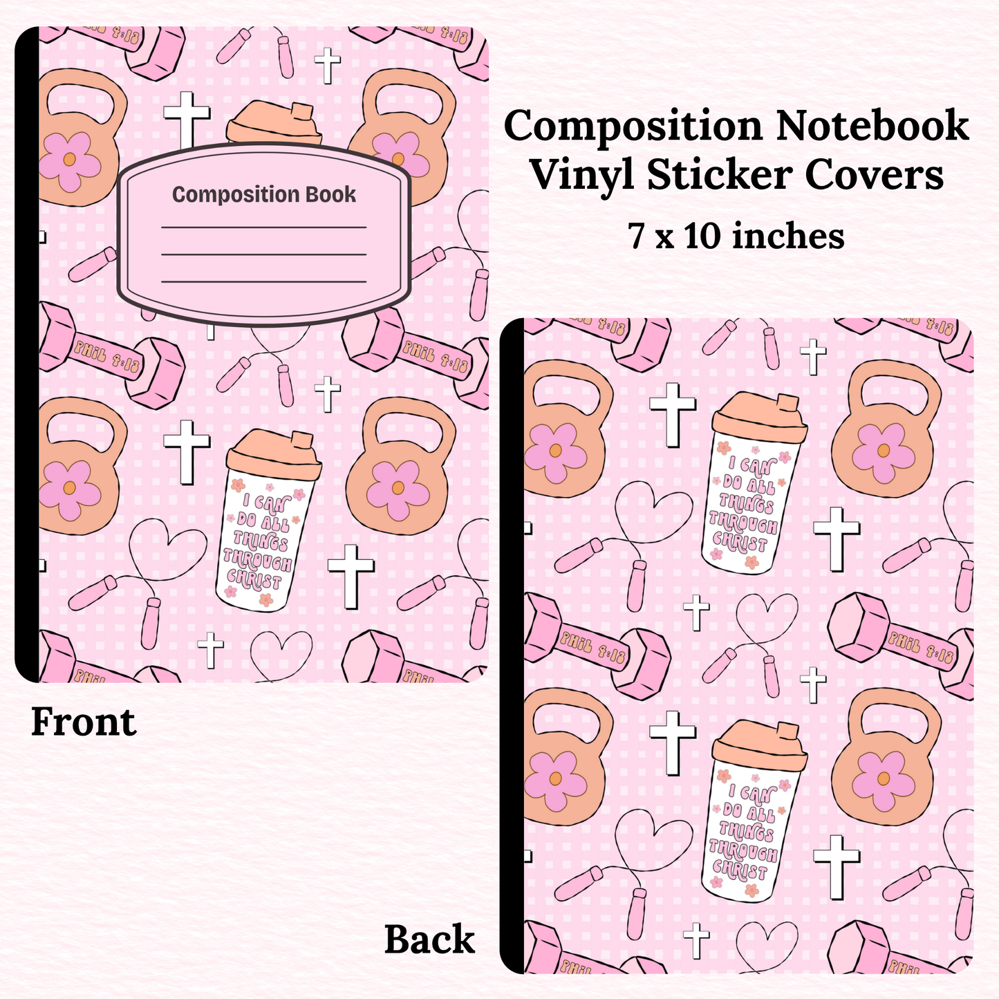 I Can do all Things Composition Notebook Vinyl Cover