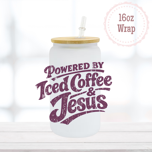 Iced Coffee & Jesus UVDTF Decal