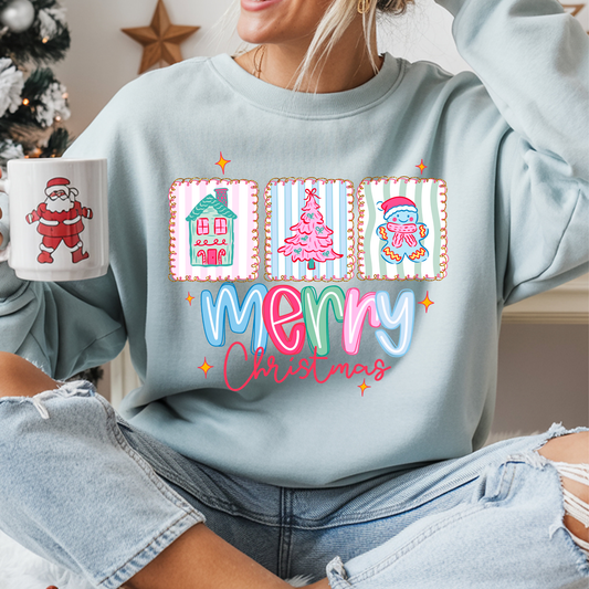Preppy Merry Christmas DTF Print
