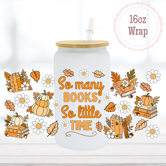 So Many Books 16oz UVDTF Cup Wrap