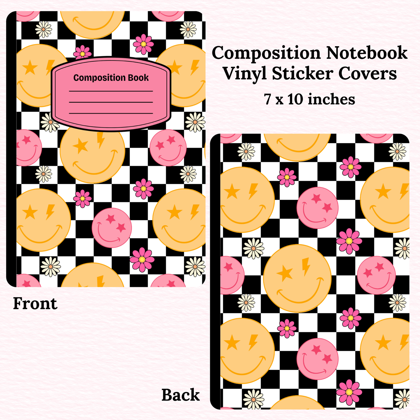 Smileys Composition Notebook Vinyl Cover