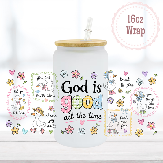 God is Good Geese 16oz UVDTF Cup Wrap