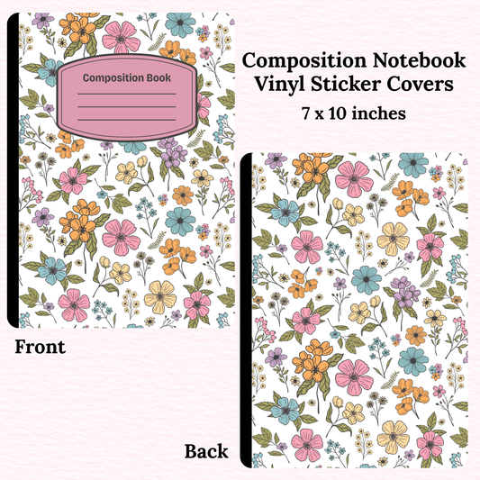 Flowers Composition Notebook Vinyl Cover