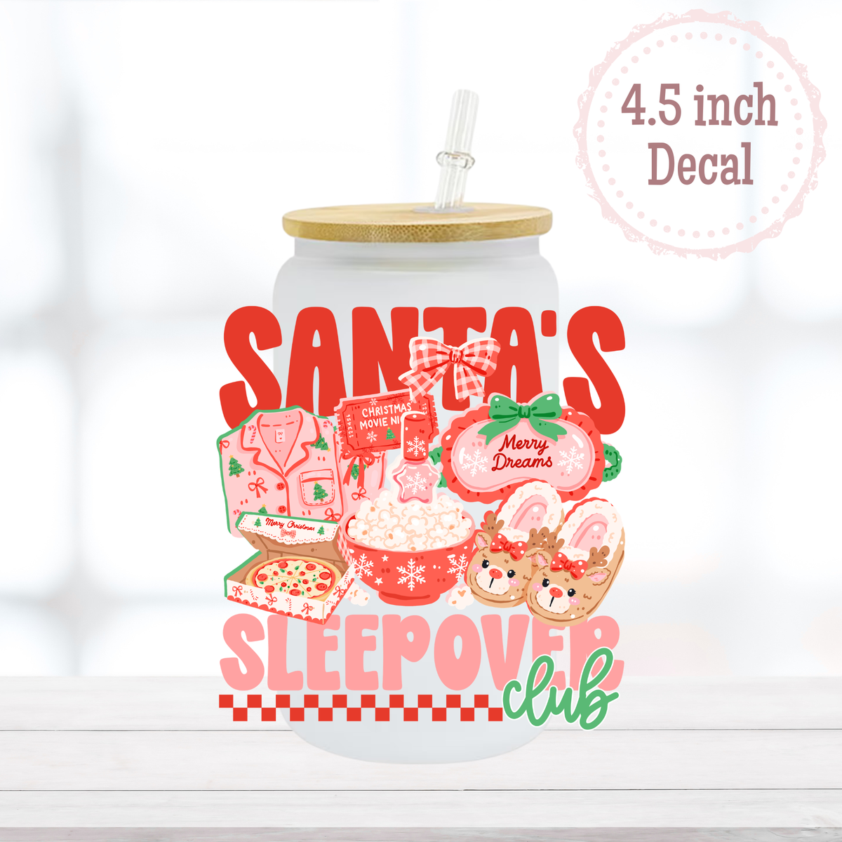 Santa's Sleepover UVDTF Decal