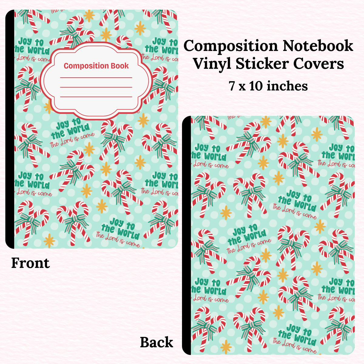 Joy to the World Composition Notebook Vinyl Cover