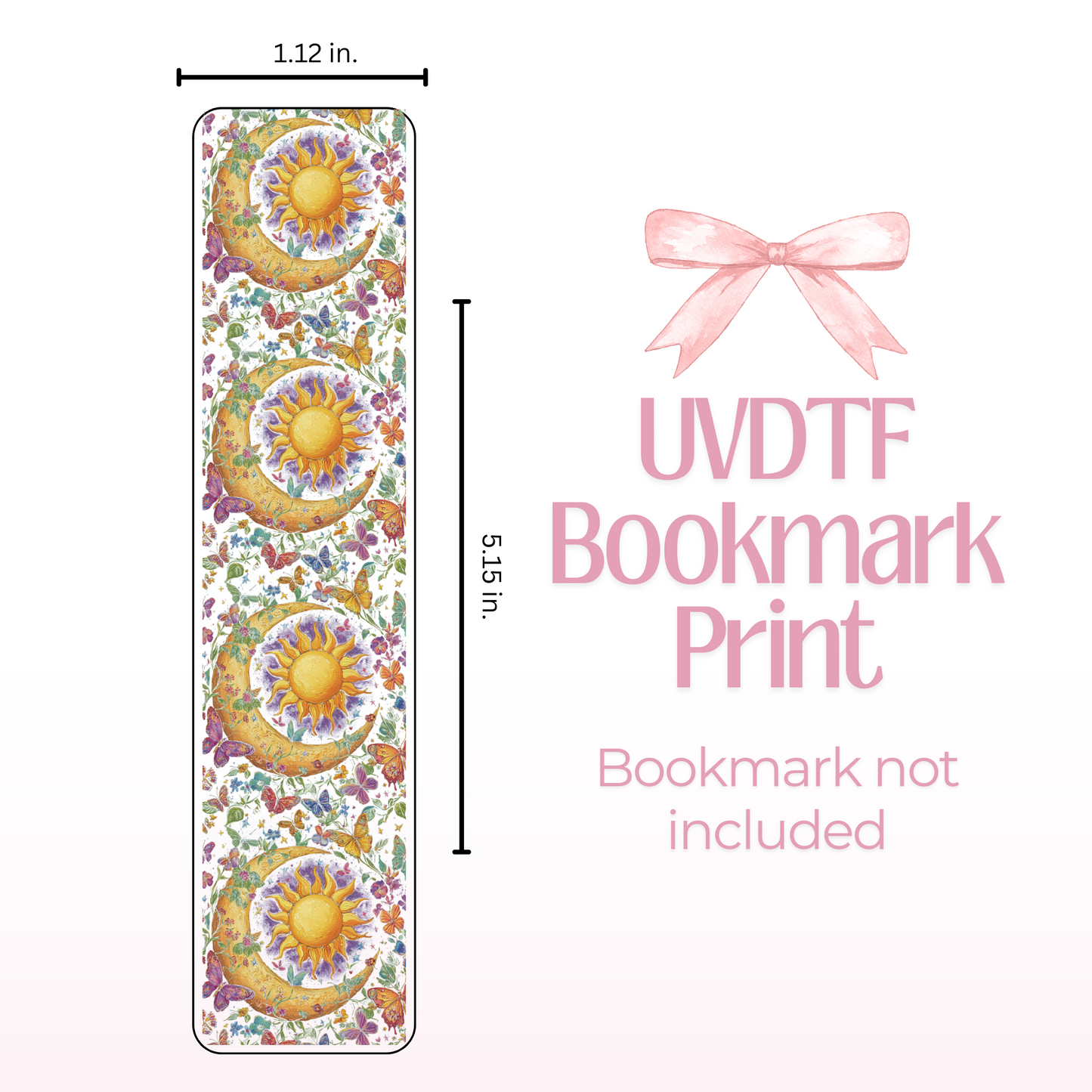 Moon and Sun Double Sided Bookmark
